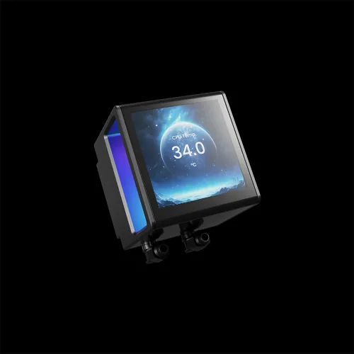 Tản Nhiệt Nước GAMDIAS CHIONE P5-240 ARGB Black – AIO 240mm | Màn Hình LCD IPS 3,4 Inch